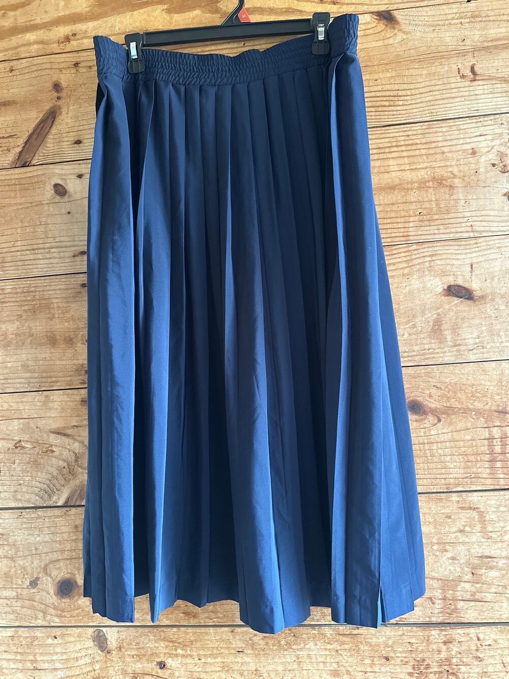 Acadamia Preppy Cottagecore Navy Blue Pleated Skirt